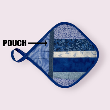 Handmade Reversible Pot Holder with Pocket - Unicorn Fart Productions